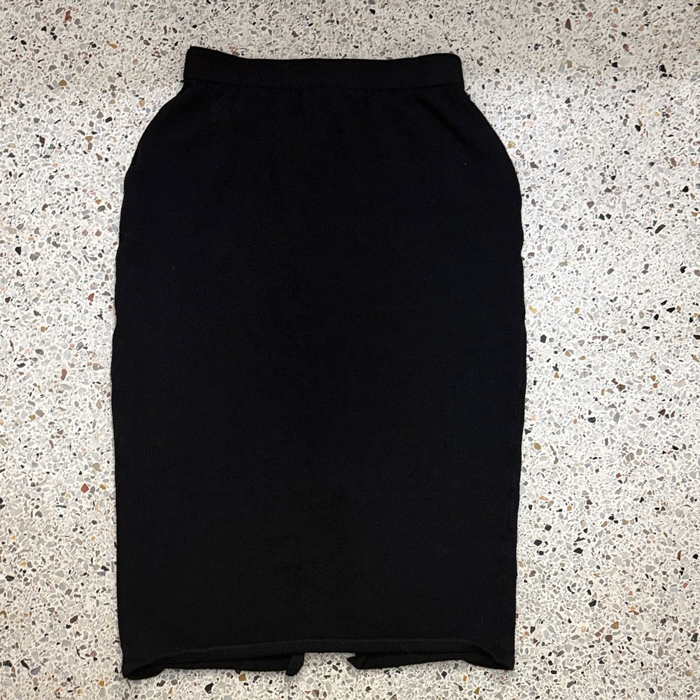 St John Basics black knit skirt 2